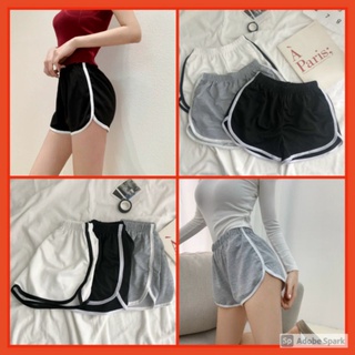 Quần Đùi Viền Sọc 3 màu Nữ[FREESHIP]Quần chất thun co giãn dáng ngắn năng động