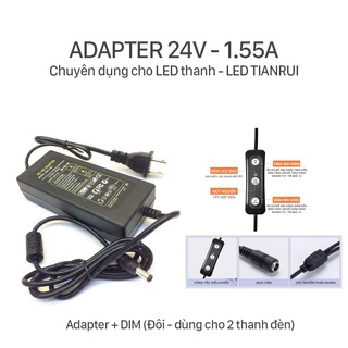 Nguồn 24V và DIM điều chỉnh ánh sáng cho đèn led chụp ảnh (Chính hãng TIANRUI)
