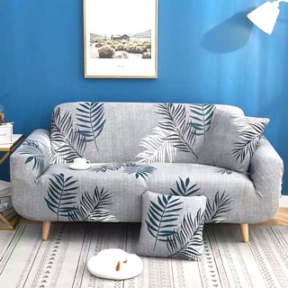 VẢI BỌC GHẾ SOFA hoạ tiết lá dừa trắng xanh cho sofa L sofa 1,2,3,4 chỗ