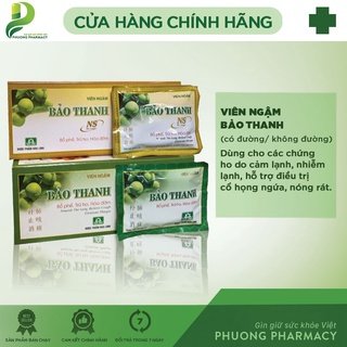 Viên ngậm Bảo Thanh có đường - vỉ 5 viên, hỗ trợ trừ ho, tiêu đờm