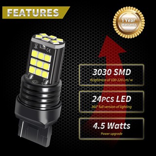 Bộ Đèn Led Chân T20 7440 - 24 SMD 3030 Cho Xi Nhan, Báo Rẽ, Đèn Hậu, Đèn Lùi Cho Ô tô ,Xe Máy