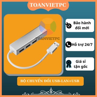 Dây Cáp Chuyển Đổi USB 3.0 Sang Lan Tốc Độ 10/100/1000 Mbps Gigabit ✨ Tích Hợp 3 Công USB 3.0 Tiện Lợi Chất Lượng