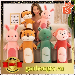 Gối ôm thú nhồi bông 𝑯𝒂̀𝒏𝒈 𝑪𝒂𝒐 𝑪𝒂̂́𝒑 Ếch Thỏ Khỉ, gấu bông cho bé dễ thương  mềm mịn, gấu ôm 50cm/ 95cm