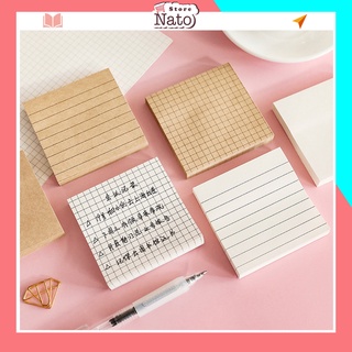 Tập 80 tờ Giấy note nhớ vuông ghi chú vintage dễ thương dán tiện dụng NATO GN05