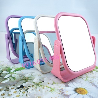 Gương để bàn, trang điểm,2 mặt nhiều màu sắc, hàng chất lượng, giá rẻ