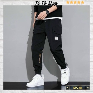Quần jogger Nam túi hộp lưng thun bo chân phong cách Hàn Quốc, Quần kaki thể thao nam màu đen mẫu mới Tô Tồ Shop - JG38