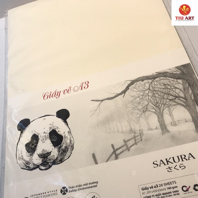 Giấy Vẽ Sakura A3-giấy nhám 20 tờ