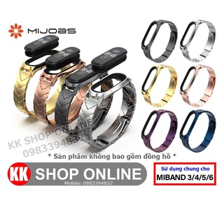 Dây đeo miband MIJOBS kim loại V-Shape GT cho Xiaomi Miband 3 Xiaomi Miband 4 Xiaomi Miband 5 Xiaomi Miband 6