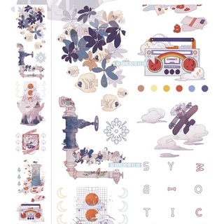(Chiết theo chu kỳ) Băng dính washi tape đặc biệt #18