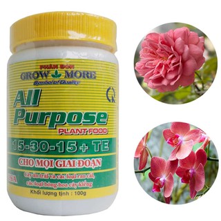 Phân Bón Lá NPK 15-30-15+TE Growmore Kích Hoa, Phát Triển Rễ - Tăng Đậu Quả (100g)