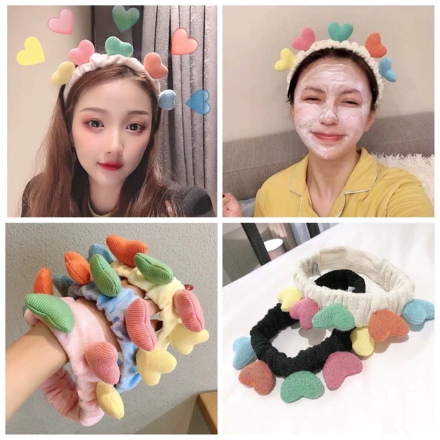 BĂNG ĐÔ MAKE UP RỬA MẶT - trái tim