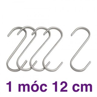 móc treo inox size 12cm hình chử s