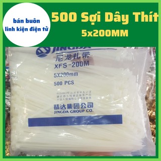 Dây rút nhựa 20cm màu rắng, dây rút, dây rút nhựa, dây thít 20cm [Đủ loại kích thước] loại 5x200mm