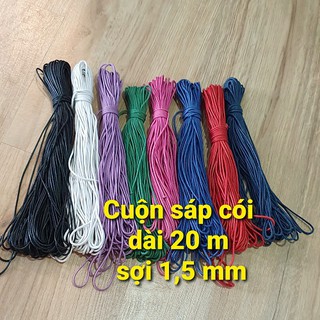 Bó Dây Cói Sáp Sợi 1,5mm Dài 20mét Nhiều Màu Trang Trí - Sáng Tạo Handmade