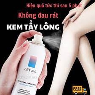 buôn sỉ 100 Kem Tẩy Lông DETVFO Dạng Xịt Dịu Nhẹ Không Đau 37k