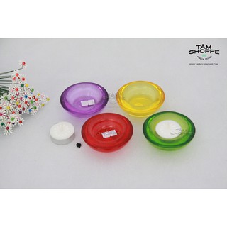 CHÂN NẾN THỦY TINH MÀU TRONG SUỐT SỐ 06