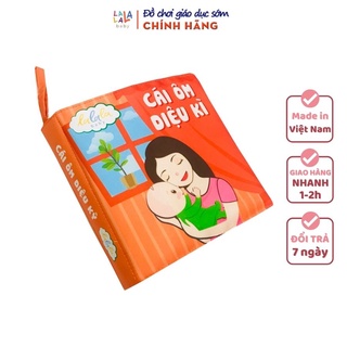 [LIFEMALL9915 - 12% đơn 99K] Sách vải cho bé Lalala baby đa tương tác Cái ôm diệu kì, kích thước 18x18cm, 12 trang