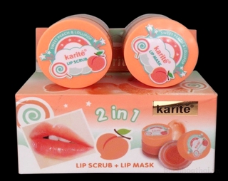 Bộ tẩɏ tế bào chết và mặt nạ dưỡng môi Karite 2 in 1