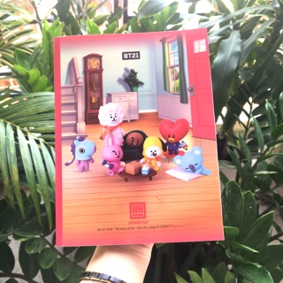 Combo 5 quyển vở 5 ô ly vuông 96 trang Class Friends BT21 0436 new