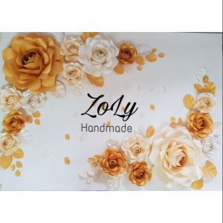Set hoa backdrop full nhũ thành phẩm