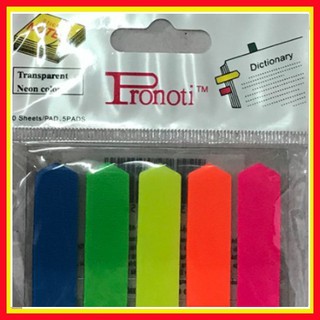 [Giá rẻ]-Giấy Note Ghi Nhớ Pronoti 5 Màu Nhựa-giấy note nhiều màu