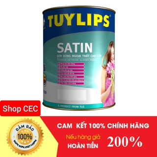 Sơn Bóng Lộng Lẫy Tường Ngoài Nhà Tuylips Satin (Hộp 1L) Sơn Mầu , Sơn Trắng Cao Cấp Mặt Tiền Nhà ST1L [CEC Store]