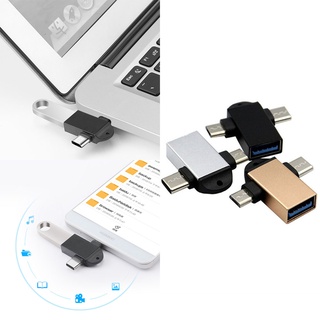 Đầu Chuyển Đổi OTG 3 Trong 1 USB Sang Type-c Micro Cho Ổ Đĩa Cứng Máy Tính Bảng