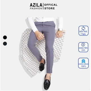[Mã LTBAUAB13 giảm 7% đơn 99K] Quần âu công sở nam Azila dáng đứng lịch lãm màu đen chất vải co giãn nhẹ