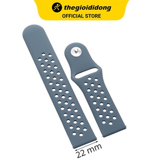Dây silicone MVW cho đồng hồ Samsung/Huawei/khác 22 mm xanh M03-02-22