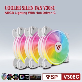 Bộ kit 3 Fan Led RGB + Hub VSP V308C (Màu trắng)