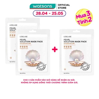 Mặt Nạ Lebelage Pearl Solution Mask Pack Transparent Light Chiết Xuất Ngọc Trai 25g