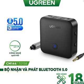 [Mã ELHACE giảm 4% đơn 300K] Bộ nhận và phát Bluetooth 5.0 hỗ trợ SPDIF Optical và atpX UGREEN CM144 70158
