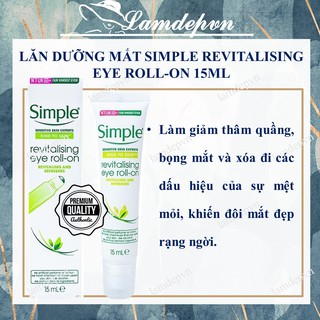 Lăn Dưỡng Mắt Simple Revitalising Eye Roll-On 15ml