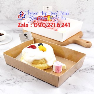 50c Hộp giấy kraft chữ nhật CL1317 - Hộp giấy đựng bánh kraft hình chữ nhật 1317 - Hộp giấy đựng bánh