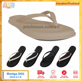 Dép Thái Lan nữ xỏ ngón truyền thống MONOBO nền đen - MONIGA J002 SP