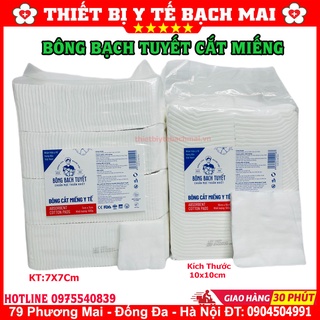 BÔNG CẮT MIẾNG BẠCH TUYẾT 10X10CM, 7X7CM 0,5KG