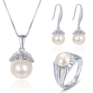 Bộ Trang Sức Ngọc Trai 3 Món Mix Đá Nhỏ Thời Thượng Quý Phái Bạc S925 - BNT624 Bảo Ngọc Jewelry