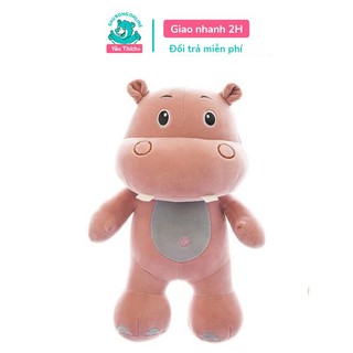 Gấu bông hà mã hồng đứng 40 cm