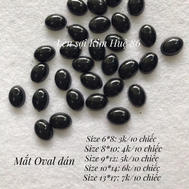 Mắt Oval dán ( 20 cái )
