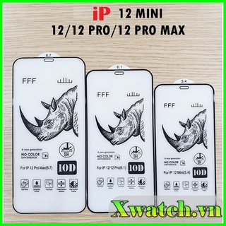 Kính Cường lực Tê Giác Full màn IPhone 12 / 12 mini / 12 Pro/ 12 Pro Max