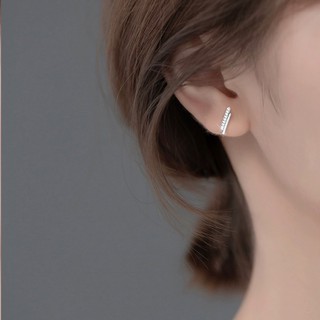 Khuyên tai bạc nữ tia chớp Duyson, bông tai bạc 925 đính đá