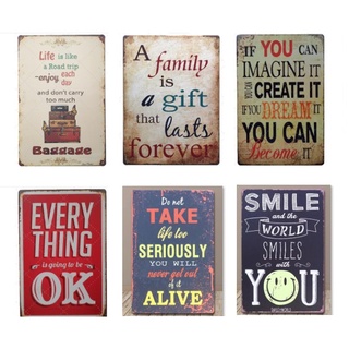 20x30cm Tranh thiếc danh ngôn, Slogan truyền cảm hứng tạo động lực trang trí decor (phần 2)