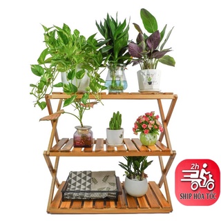 Kệ 3 Tầng Đa Năng Gỗ Keo Nhập Khẩu Kích Thước 600x 310x 630 mm- Kệ Camping du lịch dã ngoại để ngoài trời đa năng