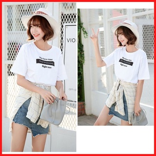 Áo Thun Nữ Tay Lỡ Unisex Màu Trắng In Họa Tiết Chữ The Best Time New beginning Right now ATN687