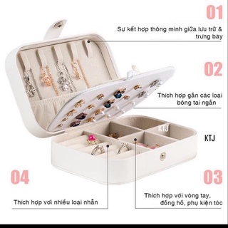 Hộp đựng trang sức mini, nhỏ xinh dành cho các nàng mê trang sức phụ kiện Bảo quản trang sức bền đẹp - NomiShop