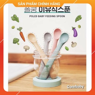 Thìa ăn dặm Poled kèm hộp nội địa Hàn<Sỉ ib>