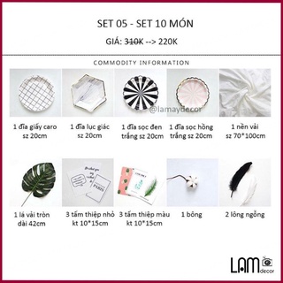 (Giảm 29%) Set chụp ảnh mỹ phẩm nhiều đĩa - Set số 05