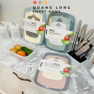 Thớt nhựa kháng khuẩn dày cao cấp dẻo pe đa năng chống nấm mốc QUANGLONG TN01