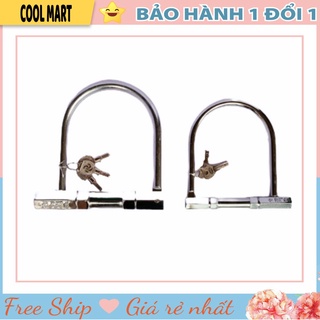 Khoá chữ U chống trộm Inox loại nhỏ, to