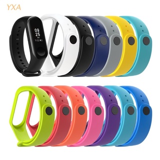 Dây Đeo Thay Thế Chất Liệu Silicon Màu Trơn Cho Xiaomi Mi Band 3 4